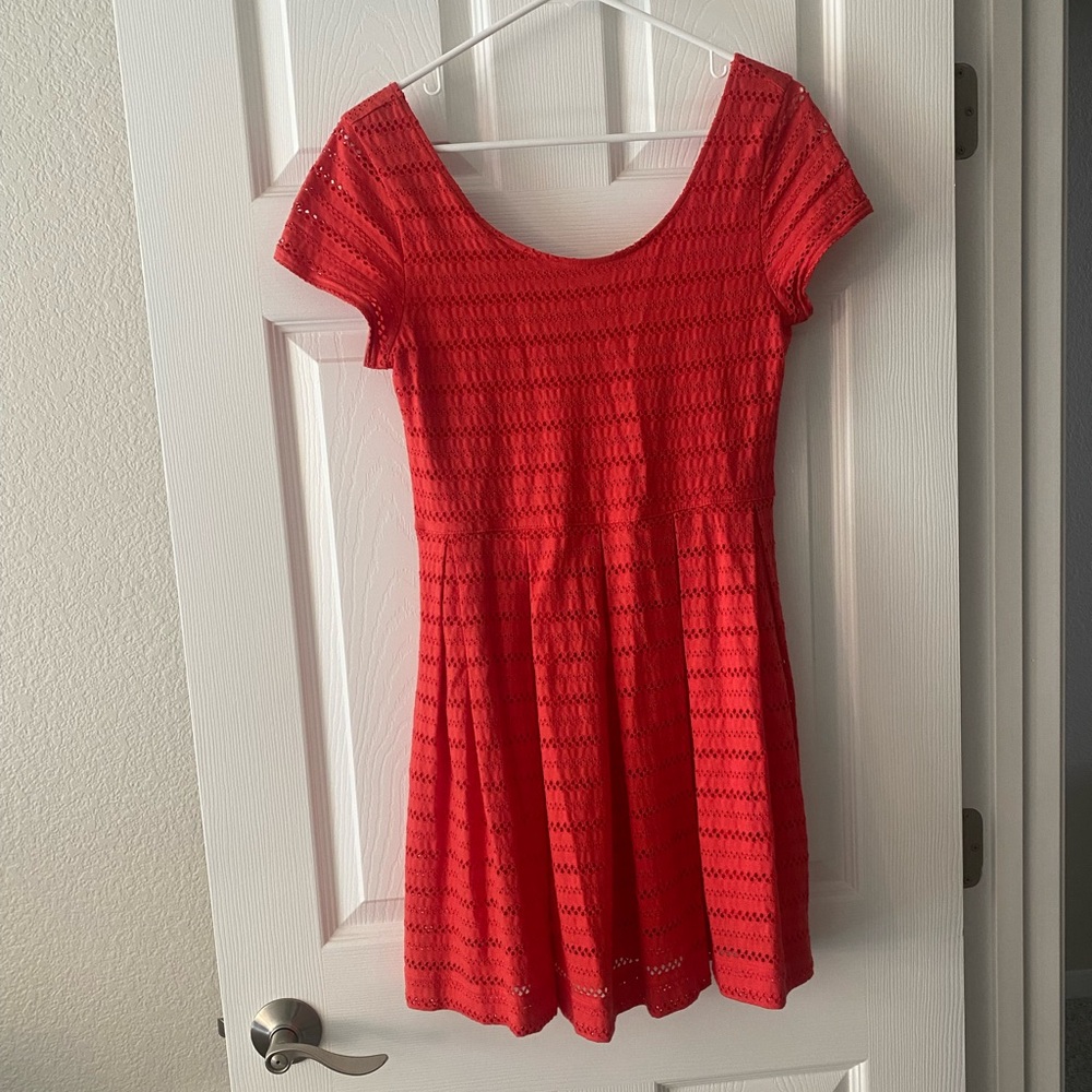 Red lined summer dress